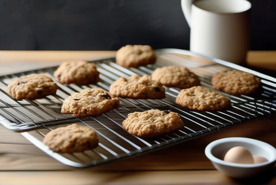 Quaker oatmeal cookies Recipe cooling on a wire rack