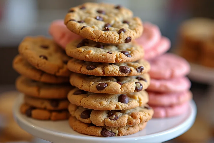 A stack of Crumbl cookies Recipe with various flavors
