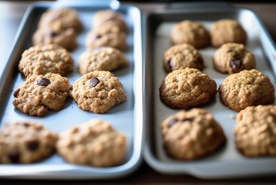 Scooping cookie dough onto a baking sheet