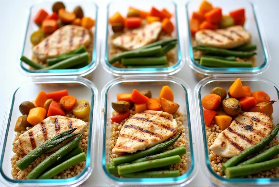 Raw chicken breasts with fresh vegetables and seasoning for a healthy recipe.