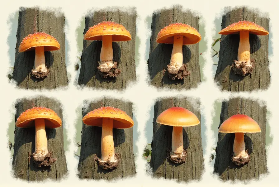 A visual comparison of Chicken of the Woods with other mushrooms to aid identification.