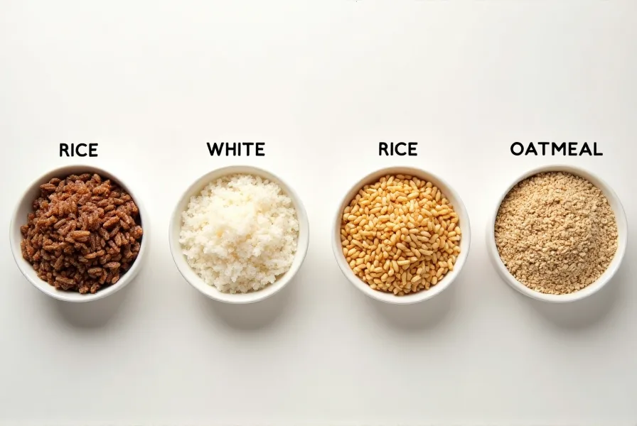Brown rice compared to other grains like white rice and quinoa for babies
