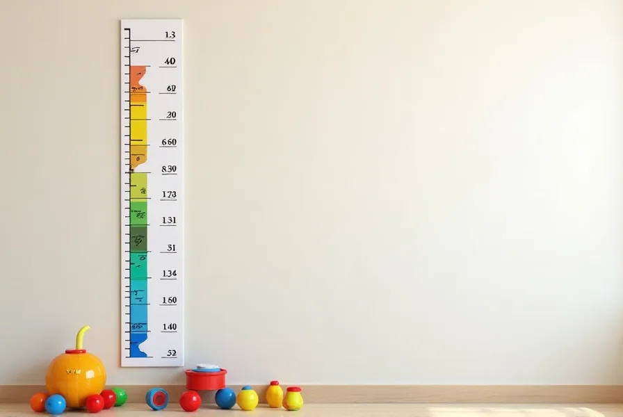 A growth chart indicating healthy weight ranges for 2-year-olds