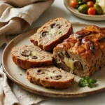 Sliced Mushroom Swiss Cheese Meatloaf – Hearty And Delicious