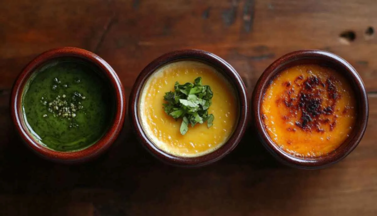 Trio of creme brulee origin flavors from Japan, Mexico, and the U.S.