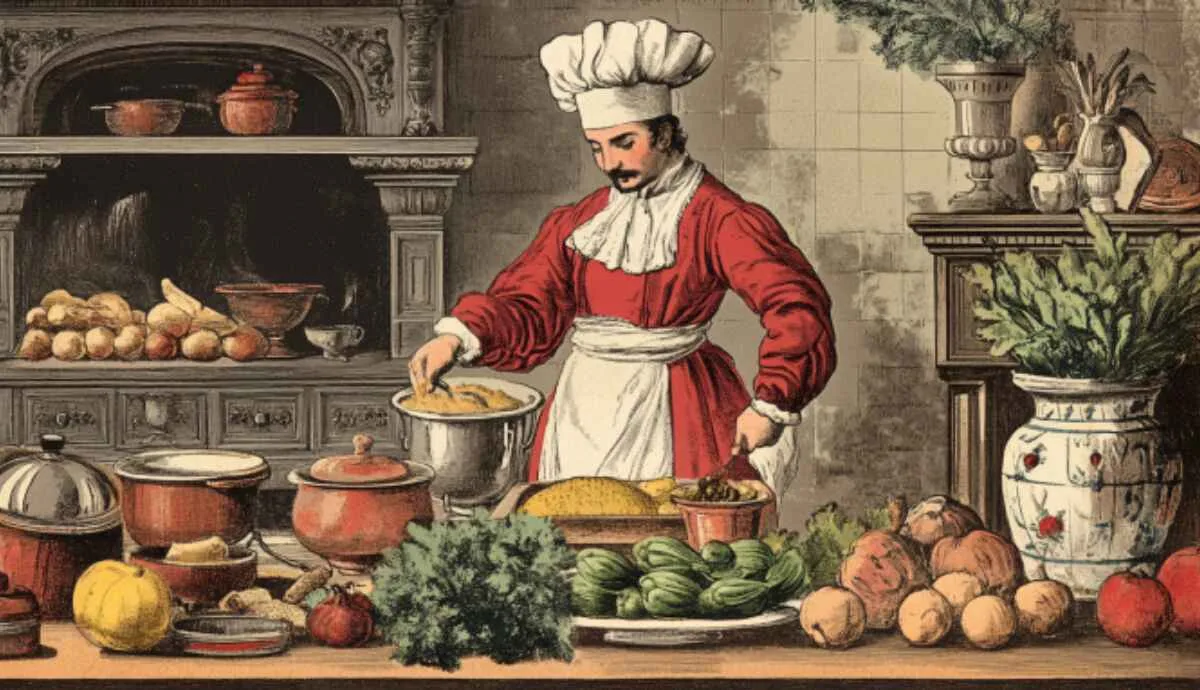 17th-century French cookbook with early crème brûlée recipe