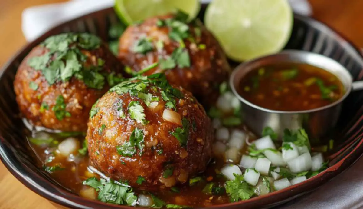 Birria bombs crisping in cast iron skillet