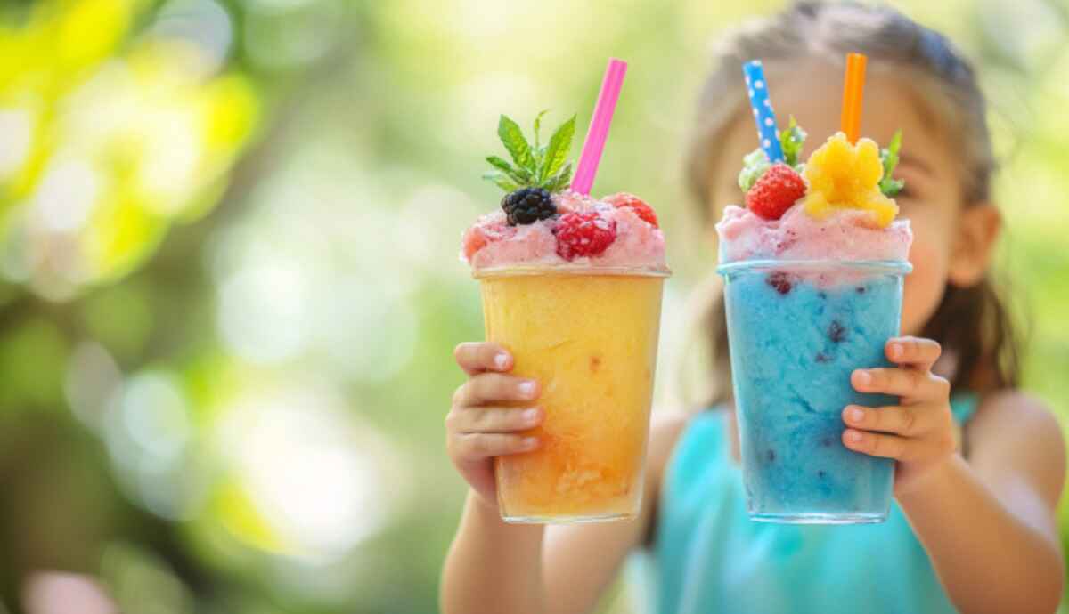 Slushie Version Or Kids Holding Cups